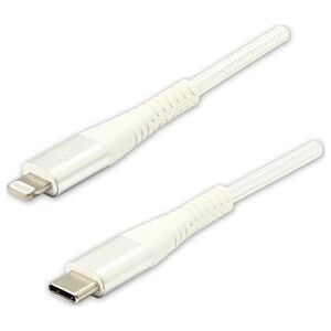 Kabel USB Logo USB-C - Lightning 1 m Biały