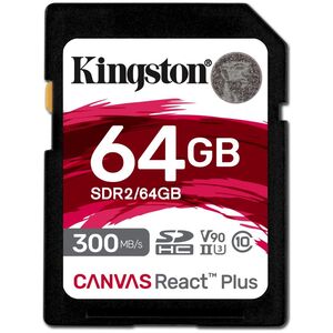 Karta Kingston Canvas React Plus SDXC 64 GB Class 10 UHS-II/U3 V90 (SDR2/64GB)