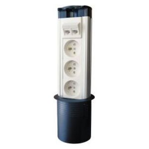 Alantec L- Kolumna zasilająca DESK 3 gniazda elektryczne + 2 gniazda komputerowe ALANTEC - ALANTEC