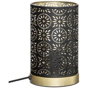 Lampa stołowa Atmosphera Nowoczesna lampka stojąca Czarno-złota Metal Loft 21 cm