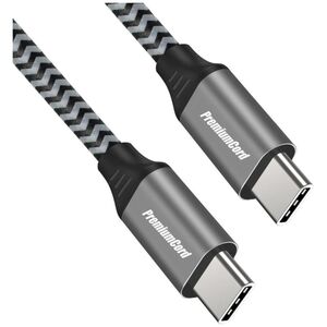 Kabel USB PremiumCord USB-C - USB-C 1.5 m Czarno-szary (ku31cw15)