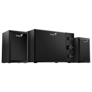 Głośniki komputerowe Genius Genius głośniki SW-2.1 350, 2.1, 15W, czarne, kontroler, kontrola tonów niskich i wysokich, 3,5 mm jack, 40Hz~20kHz