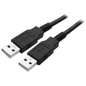Kabel USB Logo USB-A - USB-A 1.8 m Czarny