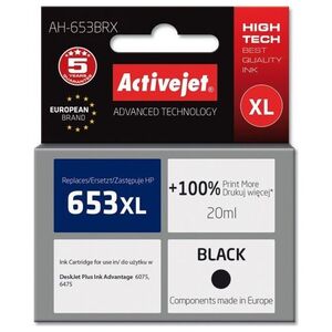 Tusz Activejet Tusz Activejet AH-653BRX (zamiennik HP 653XL 3YM75AE Premium 720 stron czarny)