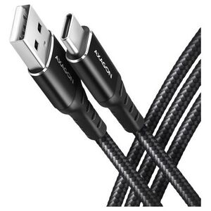 Kabel USB Axagon USB-A - USB-C 2 m Czarny (BUCM-AM20AB)