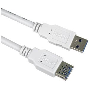 Kabel USB PremiumCord USB-A - USB-A 0.5 m Biały (ku3paa05w)