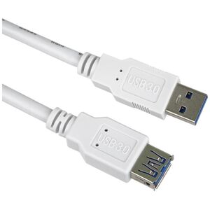 Kabel USB PremiumCord USB-A - USB-A 5 m Biały (ku3paa5w)