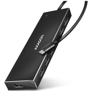 HUB USB Axagon AXAGON HUE-F7A 7x USB 3.2 Gen 1 Aluminium Flat Hub, 30 cm USB-C-Kabel
