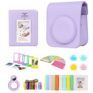 Pokrowiec LoveInstant ZESTAW 8w1 Akcesoria do FujiFilm INSTAX Mini 12 / Fioletowy