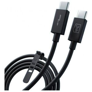 Kabel USB 3MK Thunderbolt - Thunderbolt 1 m Czarny (Accessories - 3mk Hyper ThunderBolt Cable 240W)