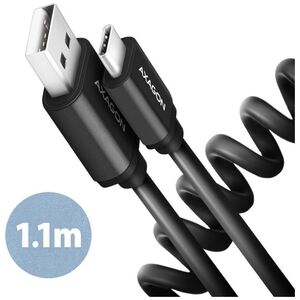 Kabel USB Axagon USB-A - USB-C 1.1 m Czarny (BUCM-AM20TB)