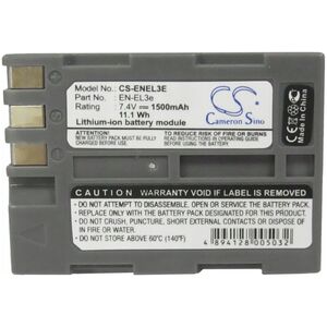 Akumulator Cameron Sino Akumulator Bateria Typu En-el3a / En-el3 / En-el3e Do Nikon / Cs-enel3e