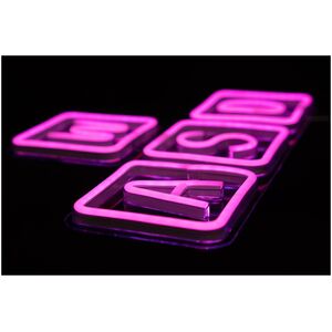 PREYON Neon gamingowy LED ścienny WASD Purple Eye Bait (PBEB28WD)