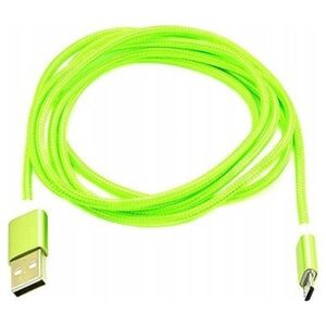 Kabel USB USB-A - microUSB 1.5 m Zielony