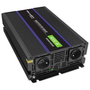 Przetwornica Qoltec Przetwornica napięcia Monolith 6000 MS Wave | 12V na 230V | 3000/6000W | USB