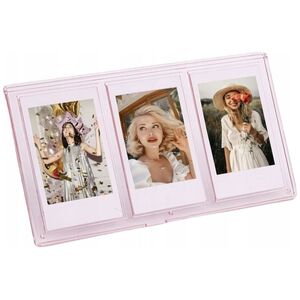 Ramka LoveInstant Ramka Stojąca Na 3 Zdjęcia Do Aparatów / Drukarek Drukujących Na Papierze Zink / Fuji Instax Mini - Różowa