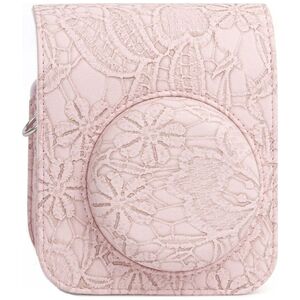 Pokrowiec LoveInstant Futerał Etui Pokrowiec Osłona Case do Fuji FujiFilm INSTAX Mini 12 - Haft Różowy