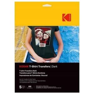 Kodak Papier A4 TRANSFEROWY / Naprasowanka / Kodak T-Shirt Czarny / CAT 3510-553