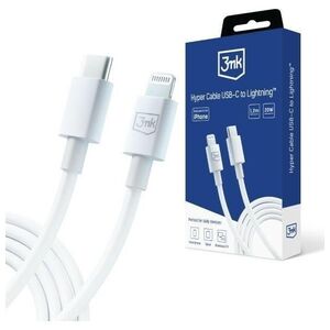 Kabel USB 3MK USB-C - Lightning 1.2 m Biały (5903108541190)