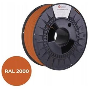 C-Tech C-TECH Tisková struna (filament) PREMIUM LINE, PETG, žlutooranžová, RAL2000, 1,75mm, 1kg