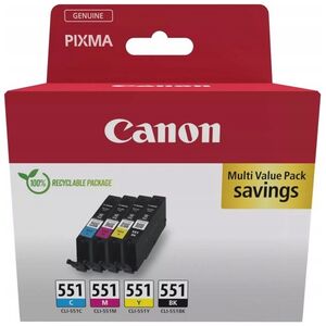 Tusz Canon Canon Cartridges | CLI-551 BK/C/M/Y Multipack | Ink | Black, yellow, cyan, magenta