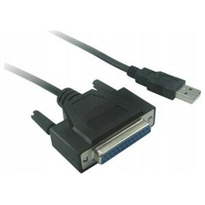 Kabel USB PremiumCord USB-A - DB-25 1 m Czarny (kuprint2)