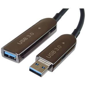 Kabel USB PremiumCord USB-A - USB-A 15 m Czarny (ku3fiber15)