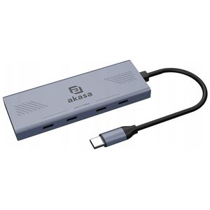 HUB USB Akasa AKASA Hub 7 v 1, USB-A 3.2 Gen 1, šedá