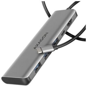 HUB USB Axagon HMC-5H Wieloportowy hub USB-C 3.2 Gen 1, 3x USB-A, 4K HDMI, PD 100W, 100cm USB-C kabel