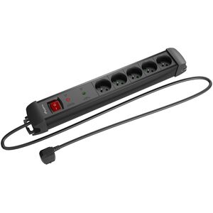 Listwa zasilająca Lanberg SP1 przeciwprzepięciowa 5 gniazd 1.5 m czarna (SP1-05E-0150-BK)