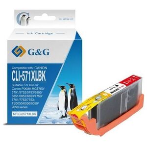 Tusz G&G kompatybilny z CLI571BK XL, NP-C-0CL571XLBK, black, 10,8ml