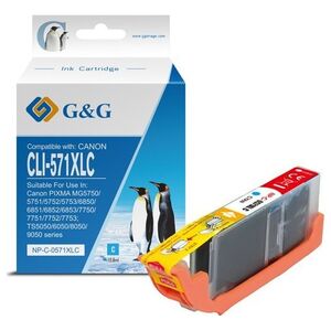 Tusz G&G kompatybilny z CLI521Y, NP-C-0521Y, 2936B001, yellow, 8.4ml