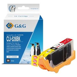 Tusz G&G kompatybilny z CLI526BK, NP-C-0526BK, 4540B001, black, 8.4ml