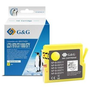 Tusz G&G kompatybilny z LC-1000Y, LC-970Y, NP-B-0051Y/1000Y/970Y, yellow, 400s