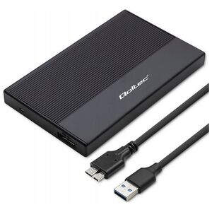 Kieszeń Qoltec Obudowa | Kieszeń na dysk SSD HDD 2.5 cala | SATA | USB 3.0 | Super speed 5Gb/s | 2TB | Czarna