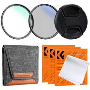 Filtr Kf Zestaw Filtrów 4w1 Filtr UV NANO-K + Polaryzacyjny CPL + Dekielek + Futerał K&F na 82mm / SKU.2040V1