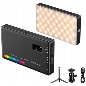 Lampa pierścieniowa Apexel Lampa Led 140 Rgb / 3100 Mah 1/4"" Iso + Statyw + Głowica 3d / Apexel Apl-fl07