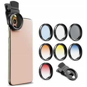 Apexel Zestaw Filtrów 7w1 Apexel Filtry Filtr Cpl Nd32 Star Połówkowe Do Telefonu / Smartfona / Apl-52uv-7g