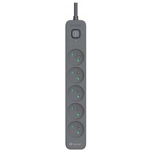 Listwa zasilająca Tracer Tracer Power Line+ 1,8 m 5 gniazd grafitowy