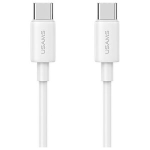 Kabel USB Usams USB-C - USB-C 1 m Biały
