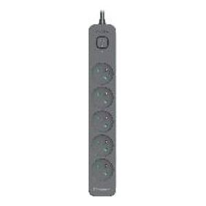 Listwa zasilająca Tracer Listwa zasilająca antyprzepięciowa TRACER Power Line+ 5,0 m Graphite (5 gniazd)