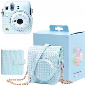 LoveInstant Zestaw 2w1 Futerał Etui Case Do Fuji Instax Mini 12 + Album Na 64 Zdjęcia / Niebieski