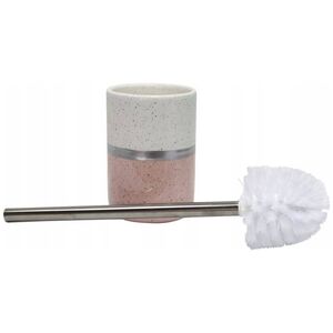 Douceur d`Interieur Szczotka do WC z ceramicznym pojemnikiem, różowy, 9,5 x 38 cm