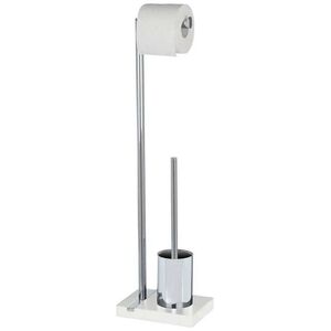 Wenko Stojak na papier toaletowy i szczotkę do WC, NOBLE WHITE - 2 w 1, WENKO