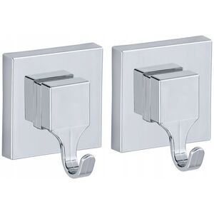 Wenko Wieszaki na przyssawki QUADRO, Vacuum-Loc, 2 sztuki w komplecie, WENKO