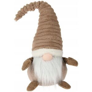 Dekoracja świąteczna Home Styling Collection Figurka Skrzat świąteczny z czapką, 18 cm