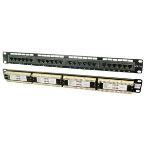 LogiLink Patch panel 19" 1U 24x RJ-45 Cat.6 Czarny (NP0004)