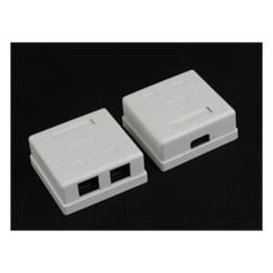 NetRack gniazdo kompletne natynkowe 2xRJ45 8p8c STP Cat6 (106-36)