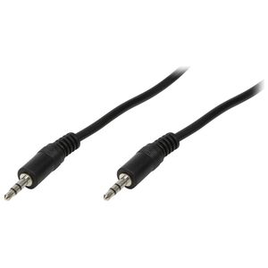 Kabel LogiLink Jack 3.5mm - Jack 3.5mm 2m czarny (CA1050)