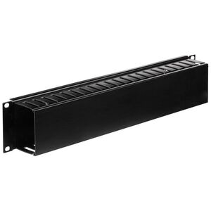 NetRack Kanał kablowy 19"/2U z pokrywą Czarny (119-001-010-005)